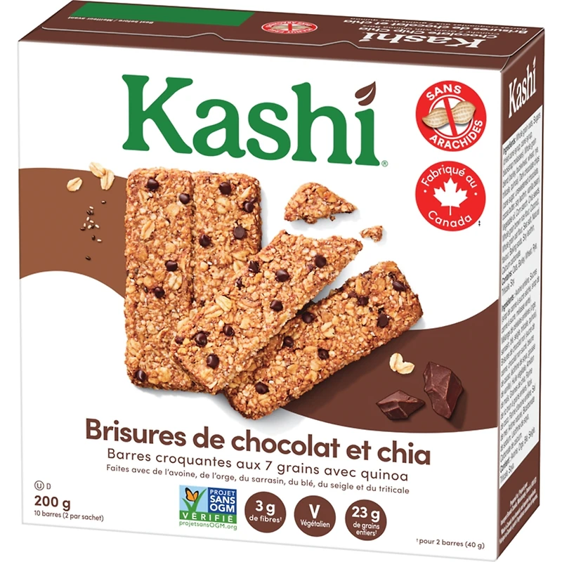 7 Grain with Quinoa Crunchy Bars, Chocolate Chip Chia 10 Bars