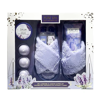 8PC lavender & jasmine SLIPPER SET