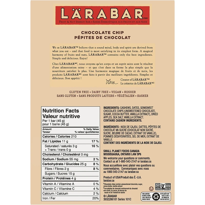 LärabarMC Pépites de chocolat