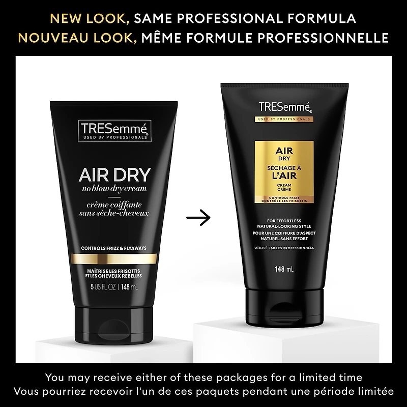 TRESemmé Air Dry Smoothing Cream Controls Frizz & Flyaways No Blow Dry Hair Styling Lightweight Hair Cream 148 ml