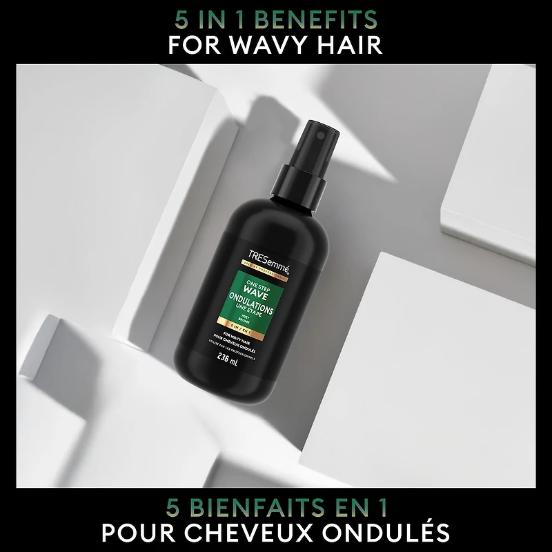 TRESemmé One Step 5-in-1 Leave-in Hair Mist for wavy hair Wave hair styling mist to enhance natural waves 236 ml