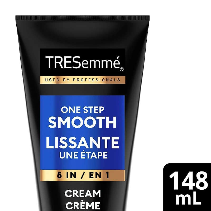 Crème Lissante 5 en 1 pour cheveux épais et frisottés TRESemmé One Step Smooth crème coiffante pour lisser les cheveux 148 ml