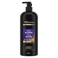 Shampooing pour cheveux blonds ou argentés TRESemmé Purple Blonde Neutraliseur Ultraviolet avec Technologie Pro Style™