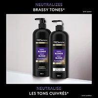 Shampooing pour cheveux blonds ou argentés TRESemmé Purple Blonde Neutraliseur Ultraviolet avec Technologie Pro Style™