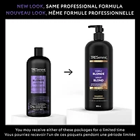 Shampooing pour cheveux blonds ou argentés TRESemmé Purple Blonde Neutraliseur Ultraviolet avec Technologie Pro Style™