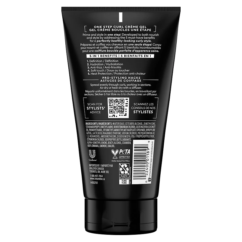 One-Step Curl Crème Gel for thick, frizzy hair 5 in 1 multi-tasking hair styling product