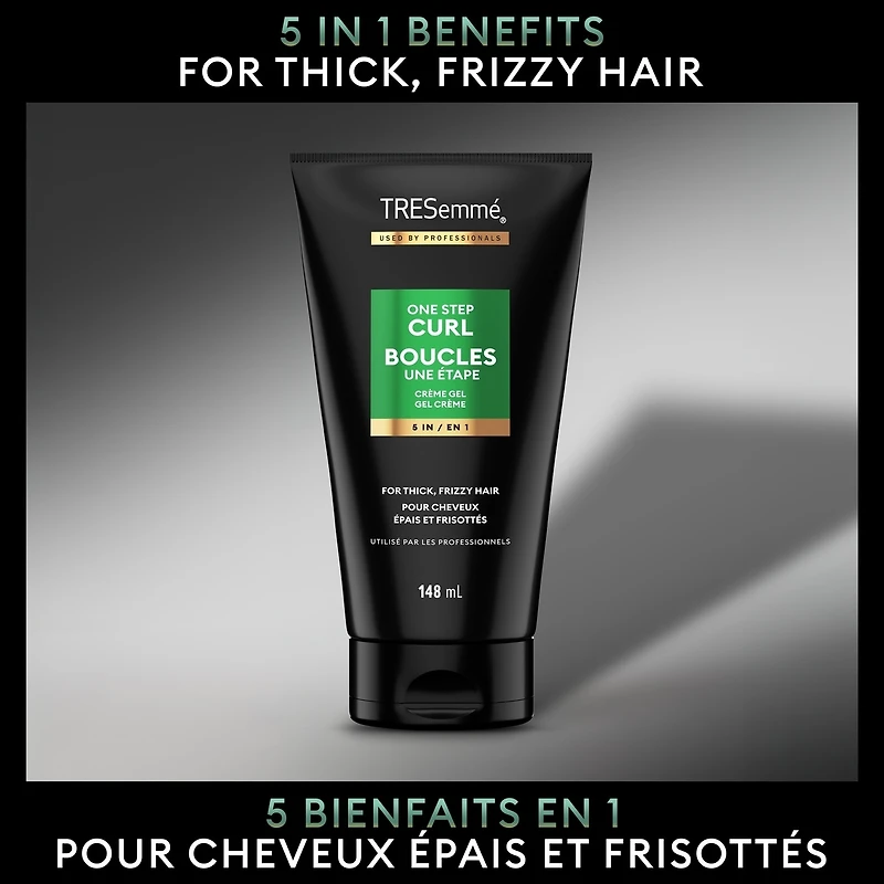 One-Step Curl Crème Gel for thick, frizzy hair 5 in 1 multi-tasking hair styling product