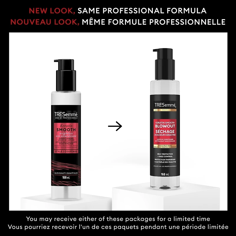 Keratin Smooth Weightless Leave-In Hair Conditioner Lotion hair care for salon-smooth style seals up to 88% of split ends