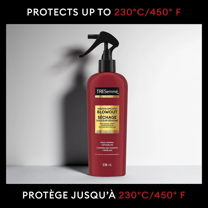 Heat Protection Spray for silky, smooth hair Keratin Smooth heat protect spray with Keratin and Marula Oil