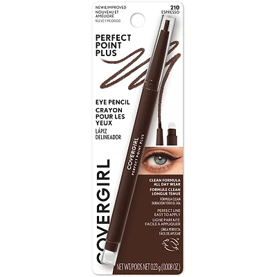 Perfect Point Plus Eyeliner, micro-fine point, precise line, built-in smudger tip for a softer, smokier look