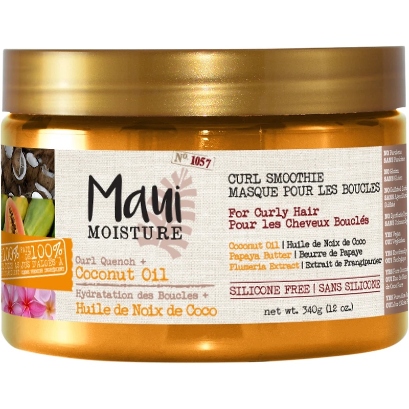 Masque hydratant pour les boucles, huile de noix de coco