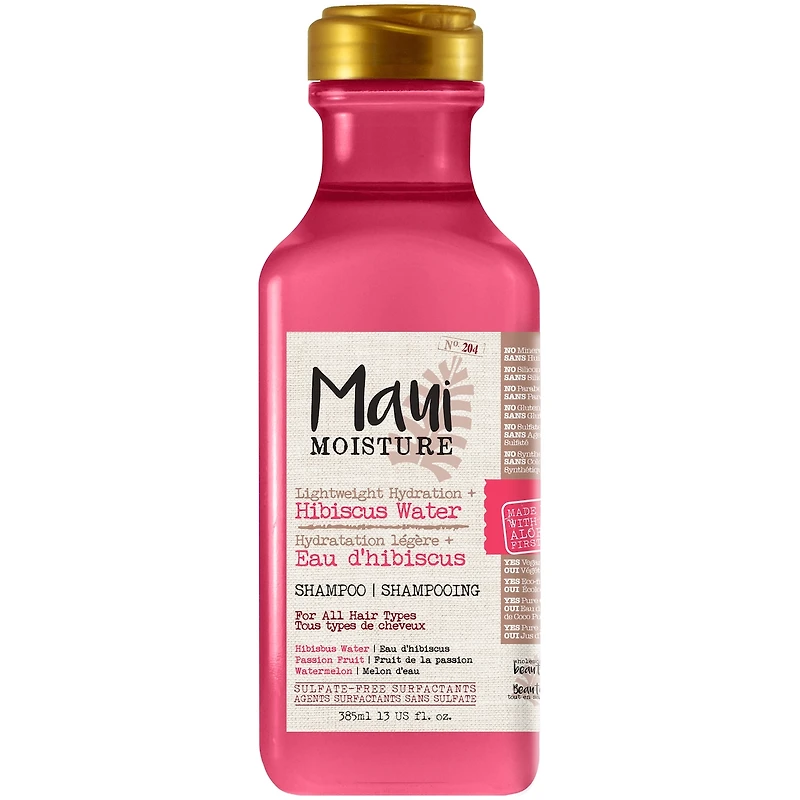 Shampoing Maui Moisture Hydratation légère + Eau d'hibiscus, 385 ml