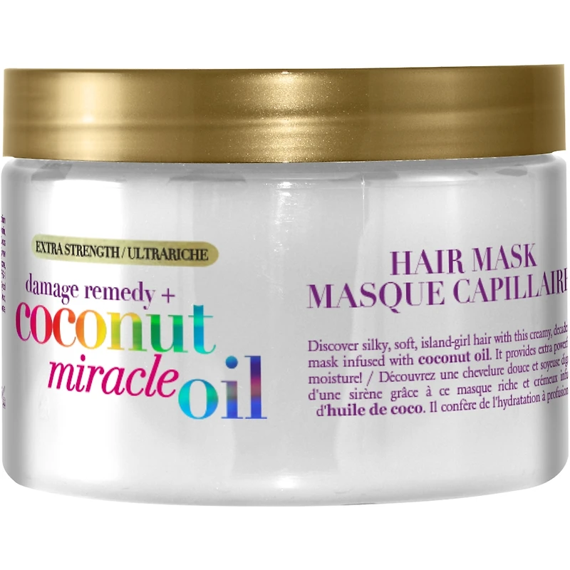 Masque capillaire OGX® Ultrariche réparation des dommages + huile de coco miracle, 172 g