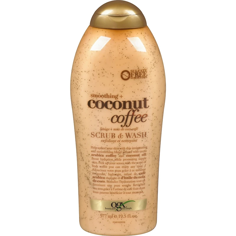 Smoothing + Coconut Coffee Exfoliating Body Scrub & Wash