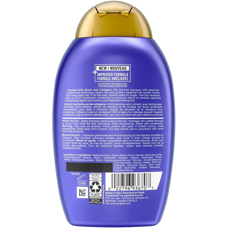 Shampooing volumisant épaisseur et abondance + biotine et collagène