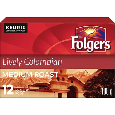 Lively Colombian K-Cup Coffee Pods 12 Count