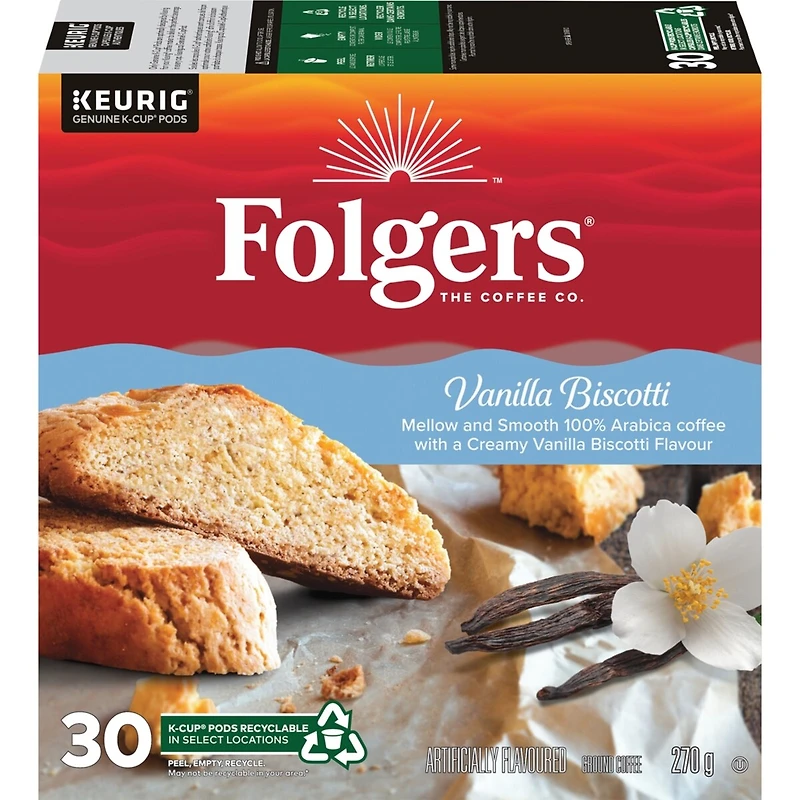 Capsules de café K-Cup biscotti à la vanille 30 Capsules