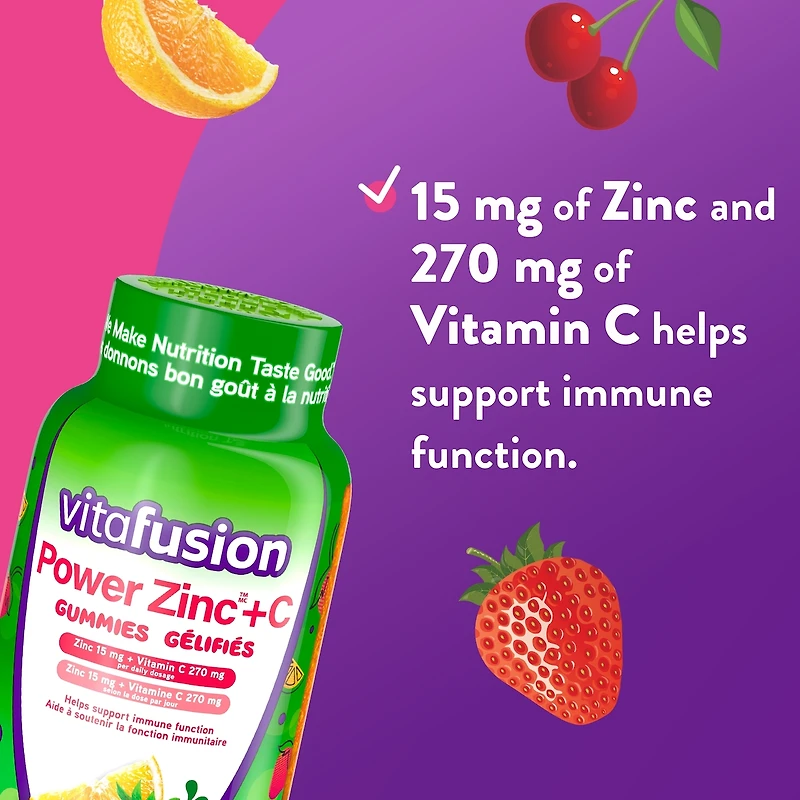 vitamines gélifiées Power Zinc + C