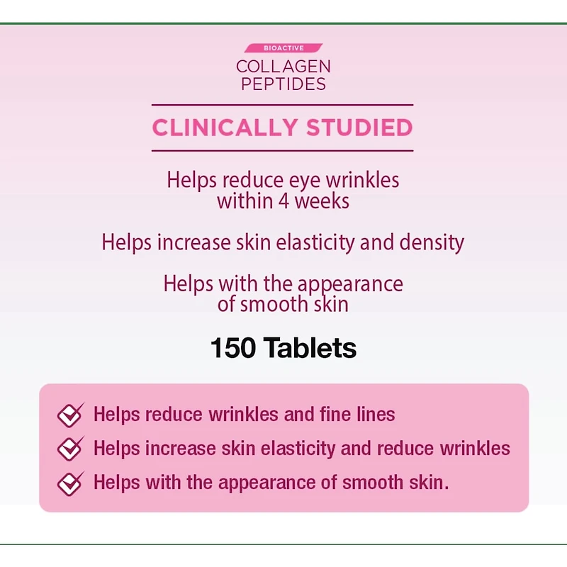 Peptides De Collagène Bioactif Aide À Réduire Les Rides Étudié En Clinique 150 Unités