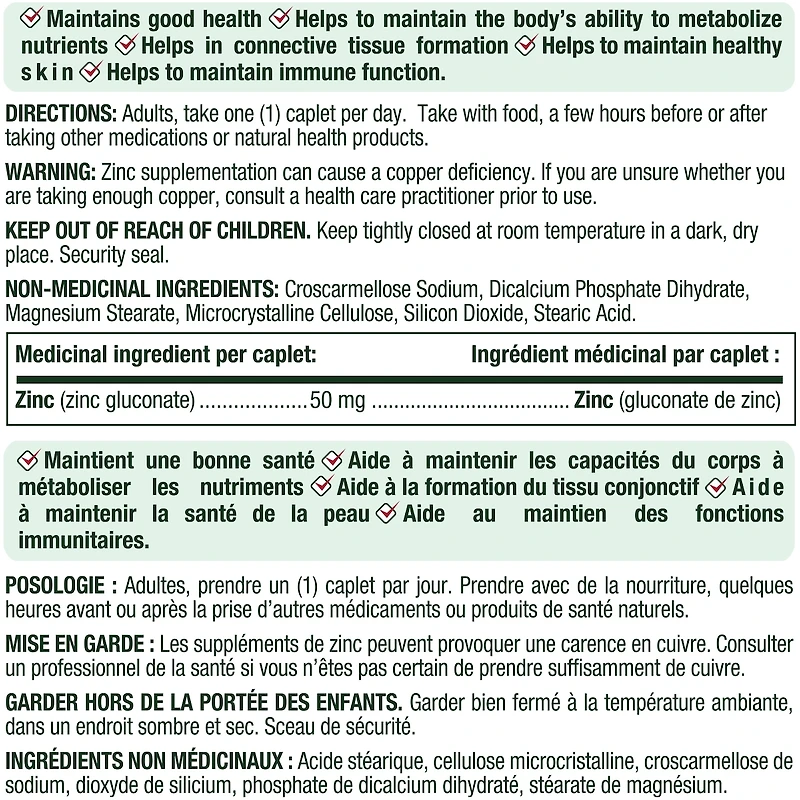 Zinc Chélaté Format économique