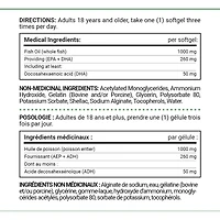 Oméga-3 Huile de poisson, 1 000 mg, gélules