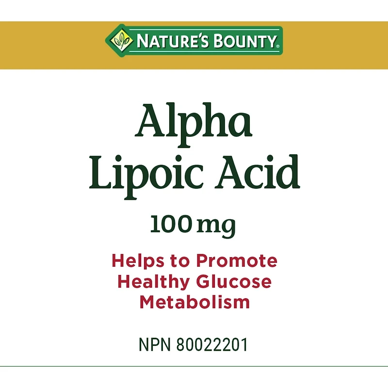 Acide alpha lipoïque 100 mg, métabol. glucose