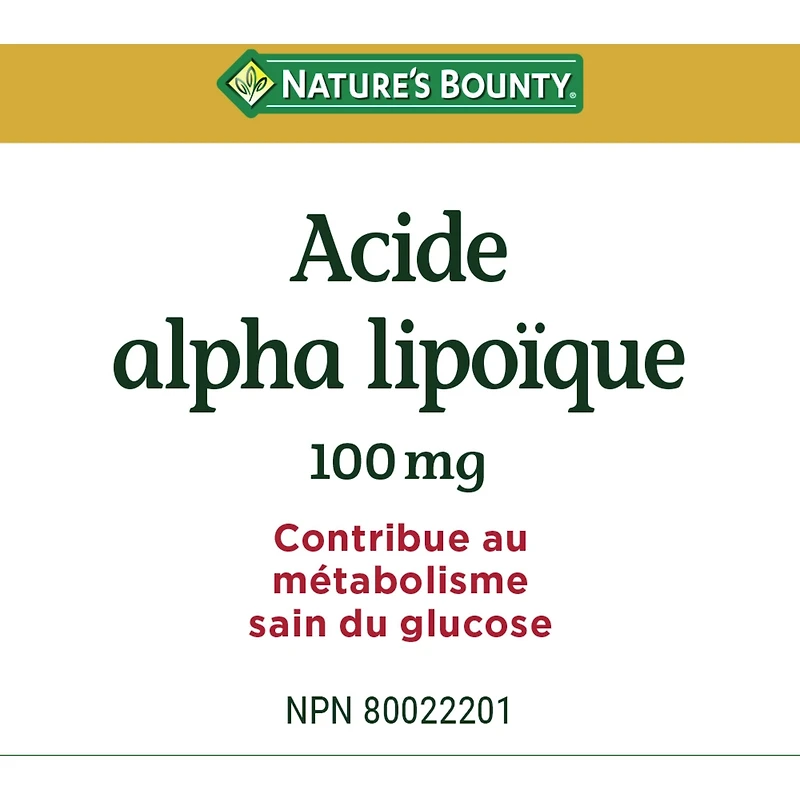 Alpha Lipoic Acid, 100 mg, For Glucose Metabolism