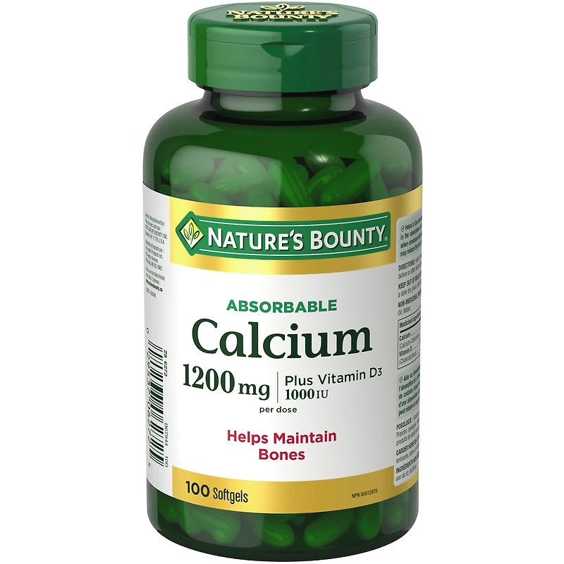 Calcium absorbable 1200 mg avec vitamine D3