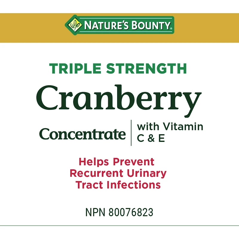 Concentré de canneberges, vitamines C et E
