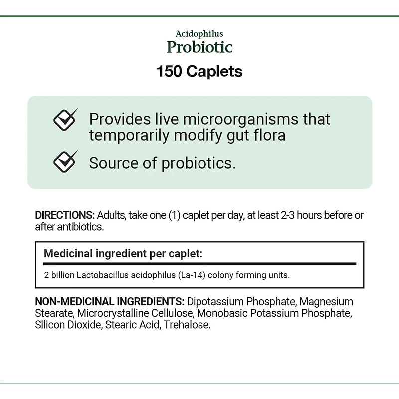Probiotique Acidophilus extra-fort, 150 caplets