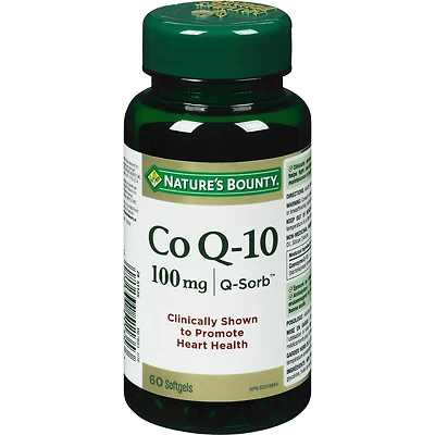 Nature's Bounty Co Q10 100Mg Pills Supplement Promotes Heart Health 60 Softgels