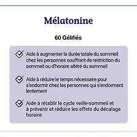 Les gélifiés de mélatonine aident à rétablir le cycle veille-sommeil