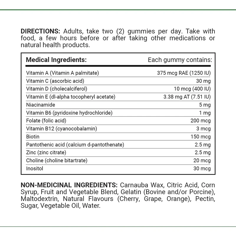 Gélifiés de Multivitamines