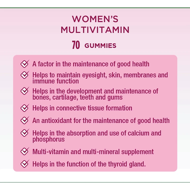 Multivitamines pour femmes, suppl., framb.