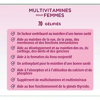 Multivitamines pour femmes, suppl., framb.