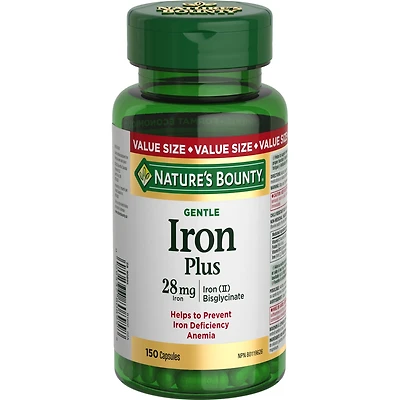 Gentle Iron 28 mg, Helps Prevent Anemia, Capsules