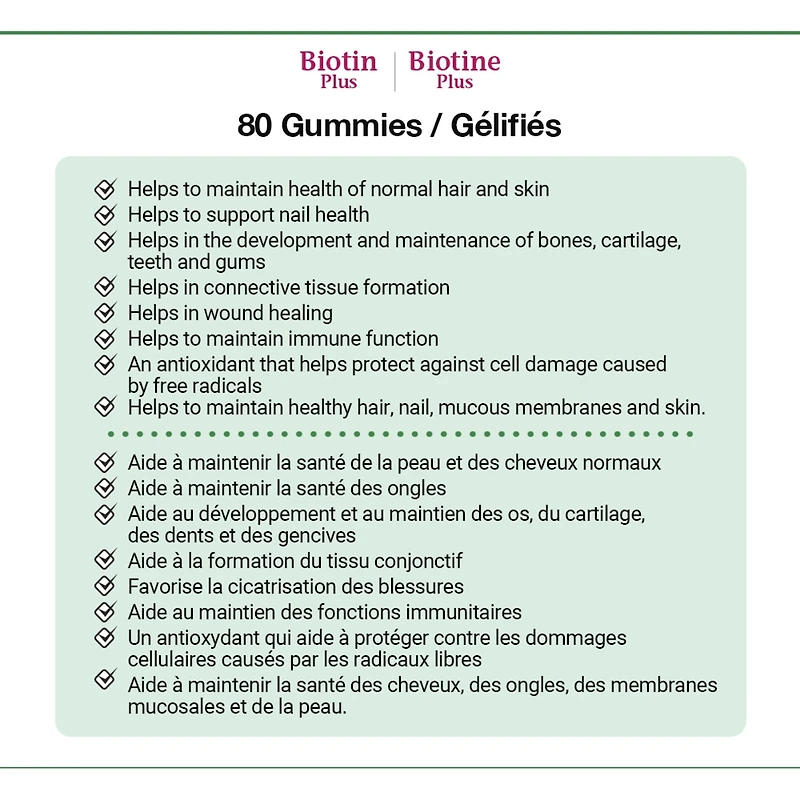 Biotin Plus Vitamin C & E, Helps Maintain Health Of Normal Hair And Skin, Ummies