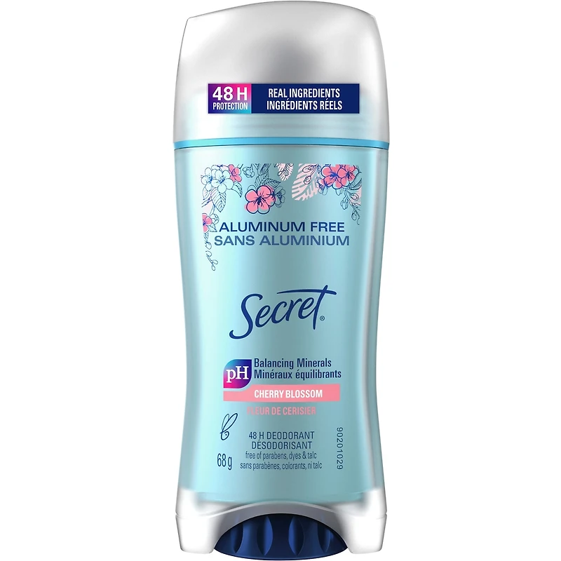 Secret – Désodorisant sans aluminium, Fleur de cerisier – 68 g
