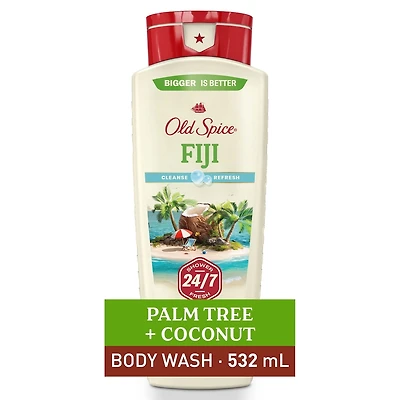 Nettoyant pour le corps Old Spice, parfum Fiji avec palmier