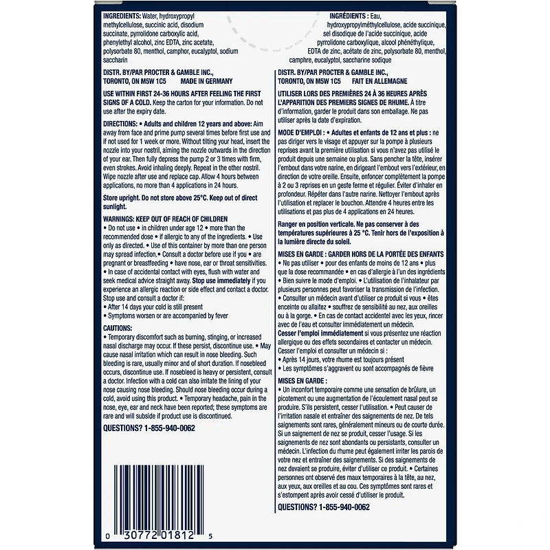 Vicks vaporisateur Early Defence 15mL