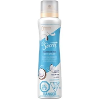 Secret – Désodorisant sans aluminium en vaporisateur, Cocnt+ Huile de chanvre – 116 g