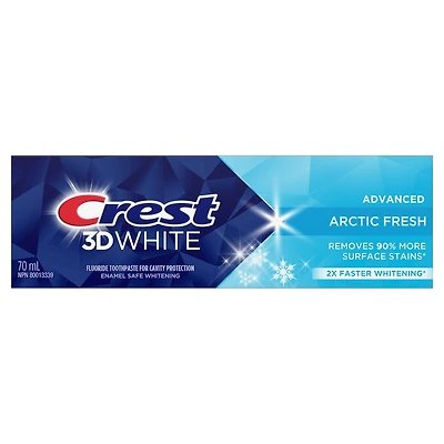 Dentifrice blanchissant Crest 3D White Avancé, Fraîcheur arctique
