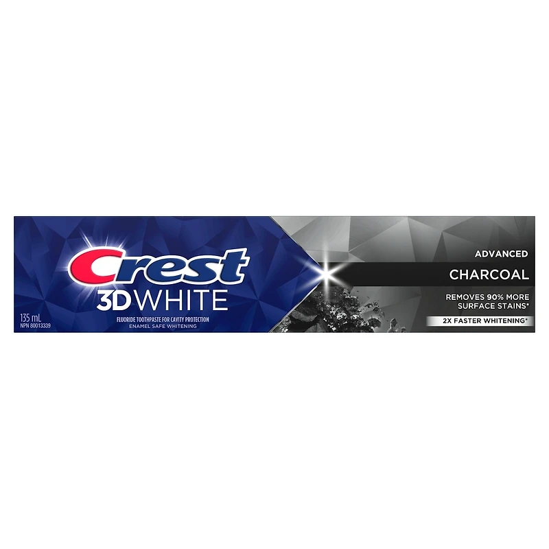 Crest 3D White Advanced, Charcoal Whitening Toothpaste, 135 ml