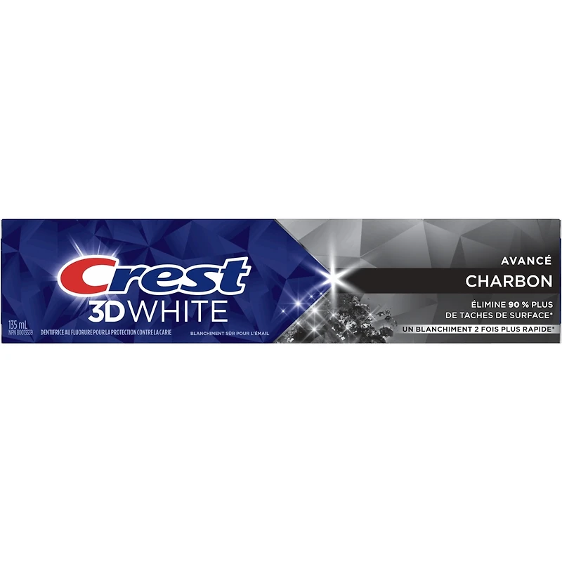 Crest 3D White Advanced, Charcoal Whitening Toothpaste, 135 ml