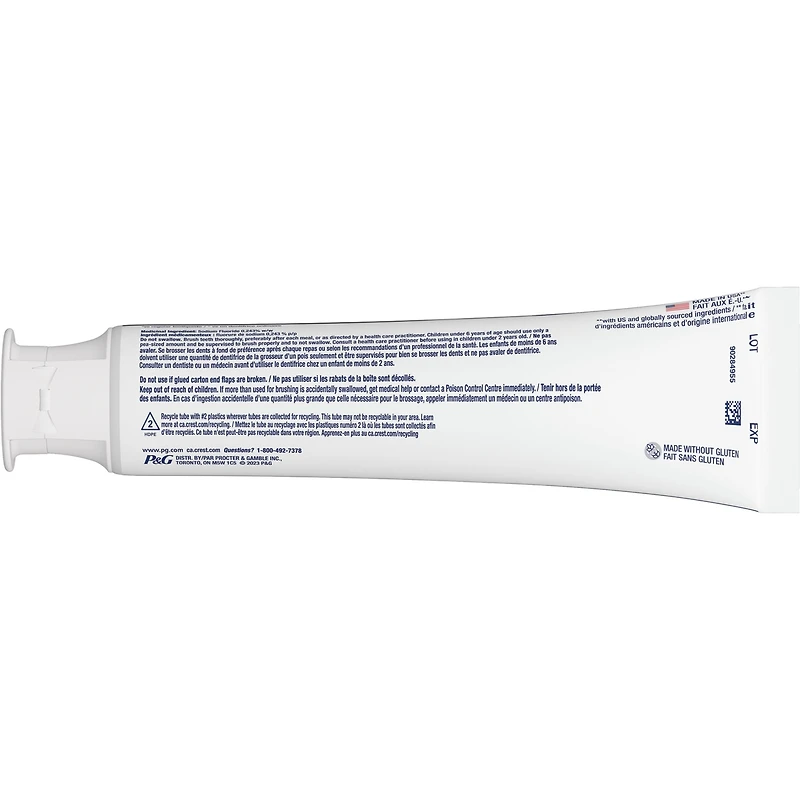 Dentifrice blanchissant Crest 3D White Avancé avec charbon, 135 mL