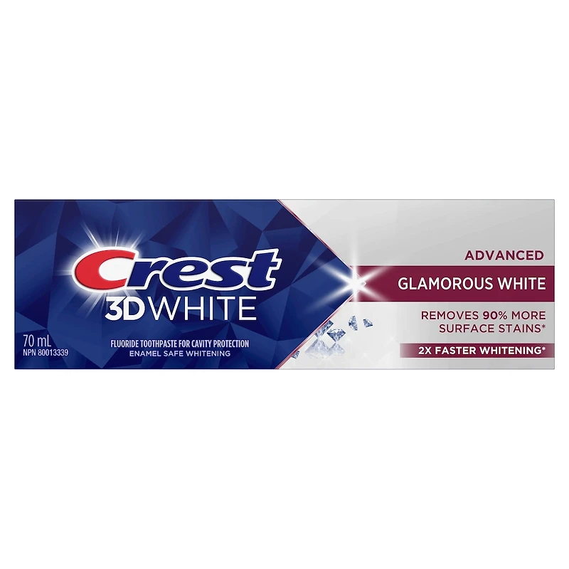 Dentifrice blanchissant Crest 3D White Avancé, Blanc éblouissant, 70 mL