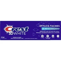 Dentifrice blanchissant Crest 3D White Efface-taches, Menthe vive glaciale, 65 mL