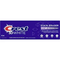 Dentifrice blanchissant Crest 3D White Efface-taches, Menthe polissante, 65 mL