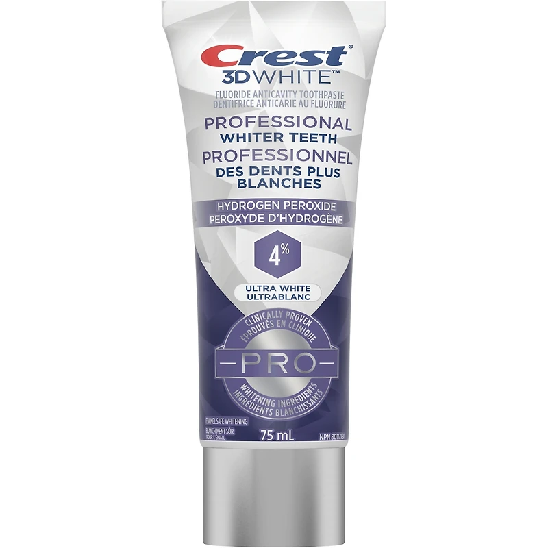 Dentifrice Crest 3D White Professionnel Ultrablanc, 75 mL