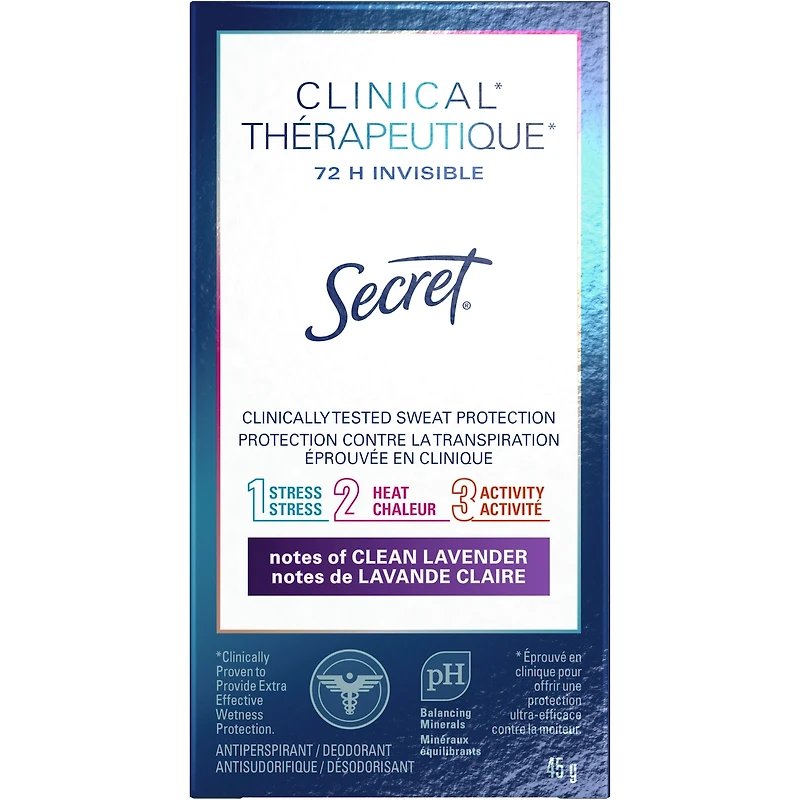 Antisudorifique et désodorisant invisible en bâton Secret Thérapeutique